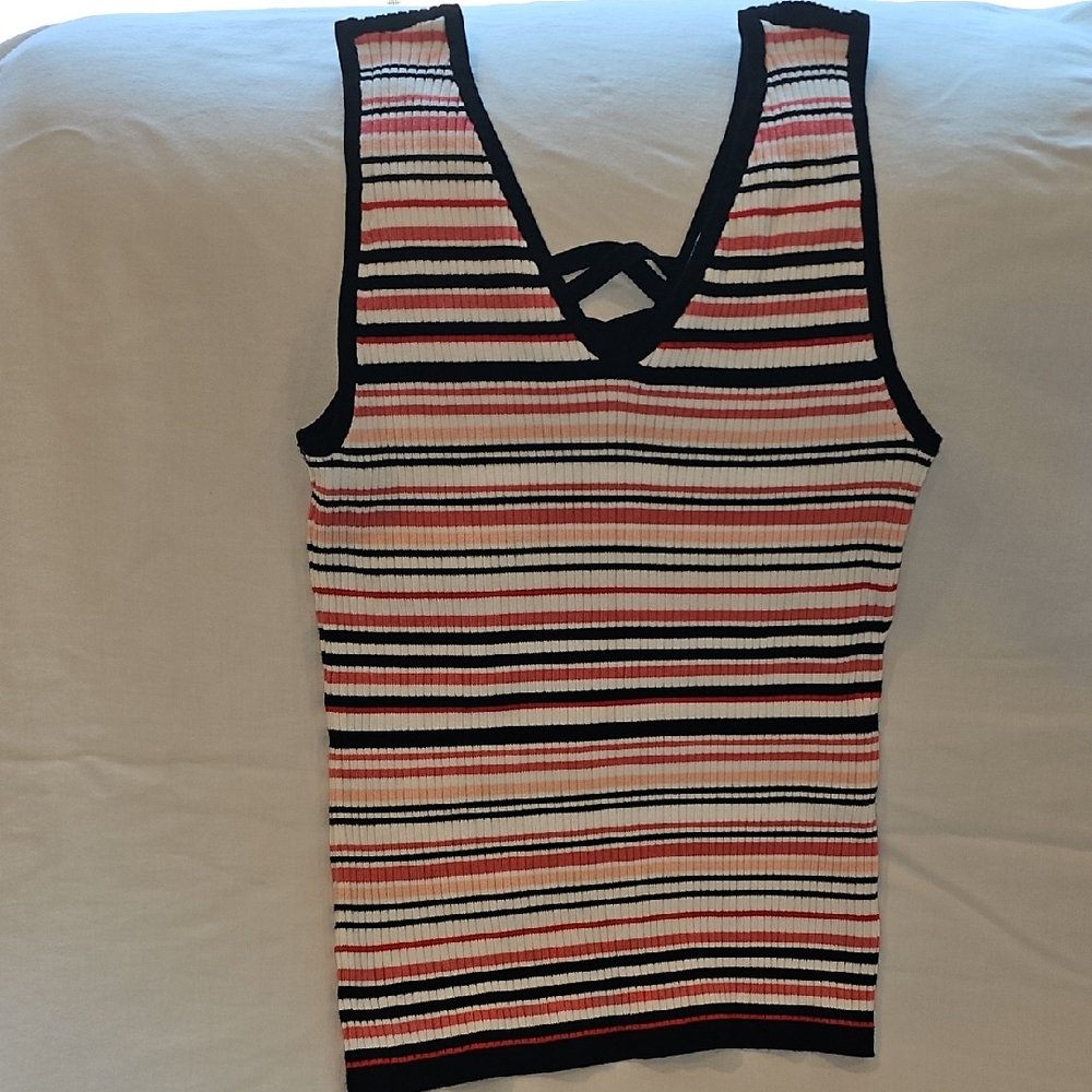 White House Black Market Multicolor Striped Tank Top